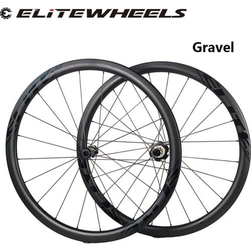 ELITEWHEELS 700c Gravel Carbon Wheelset 40mm Depth Rim Compatible Tubeless RATCHET SYSTEM 36T Hub For Racing Bicycle Wheel