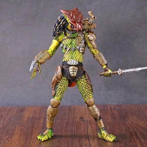 Predator Figure NECA Elder Predator Gold Kenner Leader Clan Chief Action Figure Model Toy