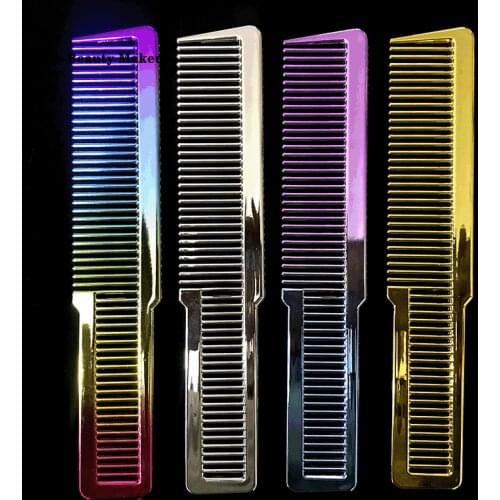 Electroplating Haircut Hairdresser Comb Colorful Rainbow Comb Portable Barber Hairdressing Tool Hair Salon Combs Brushes
