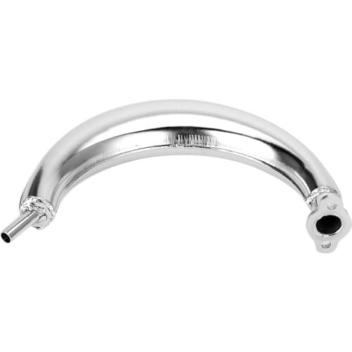 Chrome Color Exhaust Pipe Built-In Muffler Fits For 80cc 66cc 49cc Motorized Motor Bike Accessories