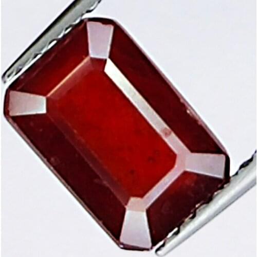 3.00ct Ruby emerald cut 8.3x5.7mm