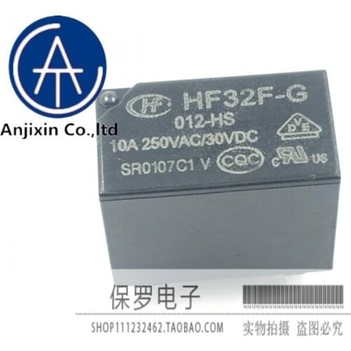 10pcs 100% orginal and new JZC- HF32F-G- 005 012 024-HS 5V 12V 24V 10A 4 pin relay components in stock