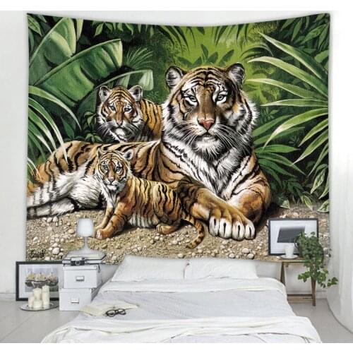 Forest Tiger Animal Decoration Tapestry Mandala Decoration Tapestry Bohemian Hippie Decoration Tapestry Bedroom Wall Tapestry
