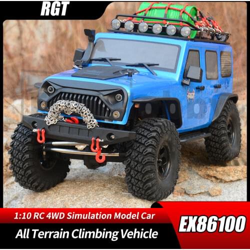 RGT RC Car Crawler 1:10 4WD Metal Gear Off Road Truck Rock Crawler Cruiser EX86100 Hobby Climbing RTR 4x4 Waterproof Toys Boy