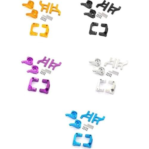 Metal Front Steering Cup C Hub Carrier Suspension Arm Set for 1/10 RC Crawler Car Tamiya CC01 CC-01 Upgrade Parts