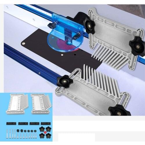 Multi-purpose Feather Loc Board Set Woodworking Engraving Machine Double Featherboards Miter Gauge Slot Wood work Tools DIY