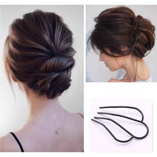 Fashion U-shaped Women Hair Twist Styling Clip Stick Bun Maker Diy Hair Braiding Tools Hair Accessories Braider Diy Hairstyle