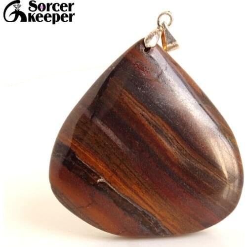 Mens Fashion Jewelry Natural African Lron Tigers Eye Pendant Necklace Hawks Eye Gem Timeless Gift For Boyfriend BS922