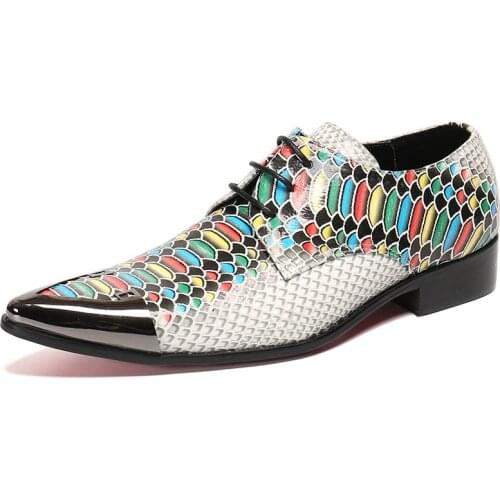 Summer New Casual Mens Classic Fashion Shoes Personalized Cowhide Leather Crocodile Pattern Mens Shoes