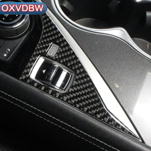 For Infiniti Q50 Q60 Carbon Fiber Stickers Decorative Cover trim Strip Car Control Gear Shift Panel drive mode panel accessories
