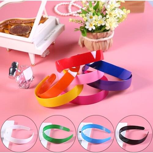 2.5cm Shiny Plastic hair headbands teethed hair hoops for women girls Pink Red orange white black headbands