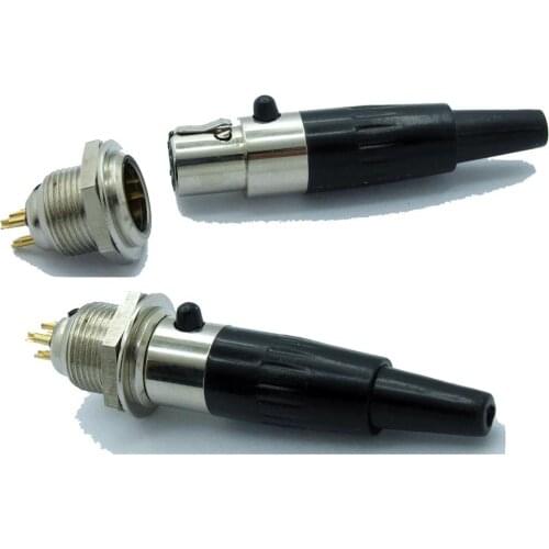 Wholesale 10 set/lot TA6F 6 PIN MINI XLR CONNECTOR PLUG INLINE FEMALE SOCKET FOR MICROPHONES & AUDIO