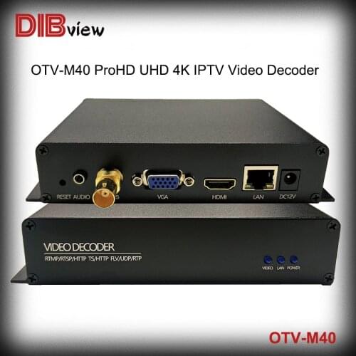 OTV-M40 UHD 4K H.265 H.264 IPTV Video HDMI Facebook Youtube RTMP RTSP HTTP UDP M3u8 HLS Live Media Streaming Video Decoder