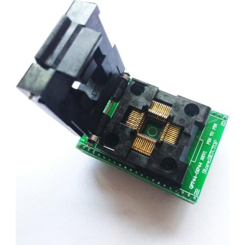TQFP44 to DIP44 LQFP44 tO DIP44 adapter socket Programmer QFP44 IC CHIP burning seat (pin1 to Pin1) 0.8mm pitch