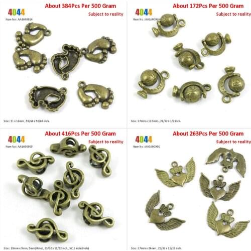 Jewelry Making Charms Wholesale Suppliers Lover Footprints Globe Musical Note Loose Beads Crown Angel Wings Love Heart