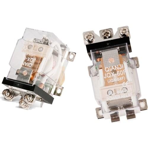 ELECALL 2 pcs Relay module JQX-60F 1Z 60A AC220V Power Relay Coil Electromagnetic Relay