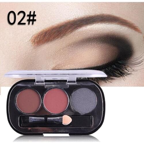 SELAMY 3 Colors Eyebrow Palette Dye Waterproof Pigments Eyebrow Powder With Brush Women Makeup Cosmetics Tools