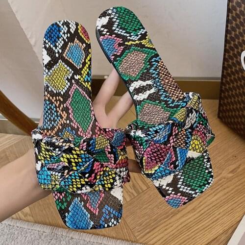 2021Women Slippers Hot Women Weave Slippers Flat Shoes Fashion Leisure Shoes Blue Beach Shoe Charm Office