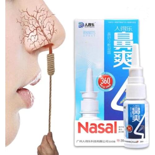 Chinese Traditional Medical Herb Spray Rhinitis Treatment Nasal Cool Rhinitis Spray Chronic Rhinitis Sinusitis Nose Care Patches