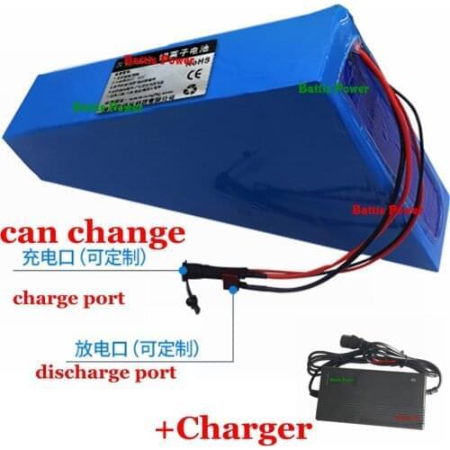 Battis 72v 30ah lifepo4 triangle battery with BMS no li ion for 72v 1500w 4000w electric bicycle bike scooter + 5A charger + bag