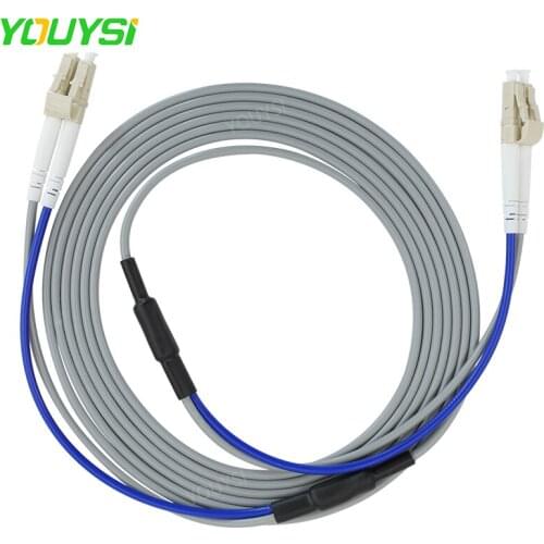 YOUYSI LC/UPC-LC/UPC Singlemode Armored Patch Cord 2 cores 3M-30M SM PVC Jacket SC LC FC fiber Optical Fiber Jumper Cable