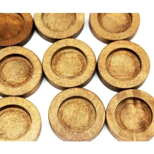 250pcs natural wood settings tray size 12mm wood bezel blanks new choice for pendant ,Antique Round Wooden Cameo D25