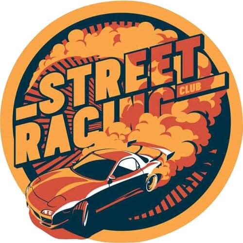 13cm x 13cm for Burnout Car Japanese Drift Sport Street Racing Fine Decal Personality Car Creative Sticker Decoration