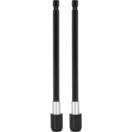 2Pcs 150mm Quick Release Hex Screwdriver Electric Drill Self-Locking Extension Rod
