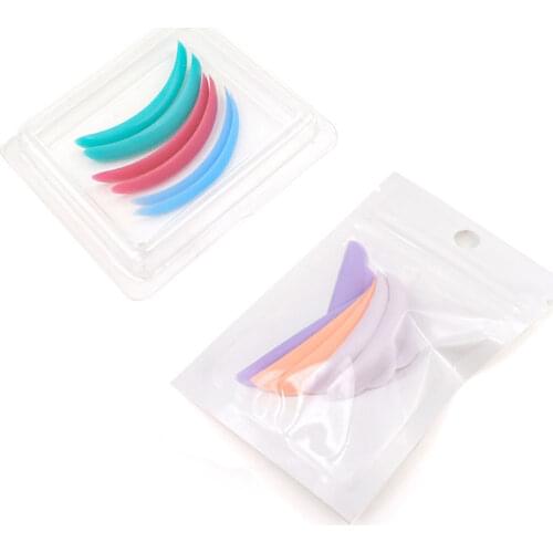 3pairs Colorful Eyelash Perm Silicone Pad Recycling Lashes Rods Shield lifting 3D Eyelash Curler Eyelashes Extention Makeup Tool