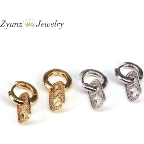 5 Pairs, Engagement CZ Crystal Brincos Dangle Earrings Gold Silver Color Elegant Jewelry Drop-Earrings For Girl Jewelry Gift