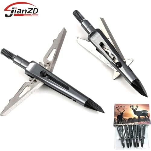 6/12pcs bow and arrow hunting broadheads 100grain 2 blade Hot arrowhead tip free shiping