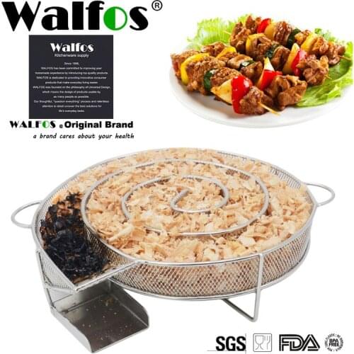 Walfos BBQ Accessories Cold Smoke Generator BBQ Grill Cooking Tools for Smoker Flavor Wood Chips Grill Bacon Cold Smoking