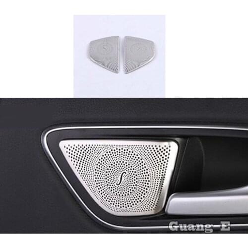 For Mercedes Benz GLA 2015 2016 2017 2018 2019 Car Styling Stick Stainless Steel Inside Door Audio Speak Sound Ring Trim