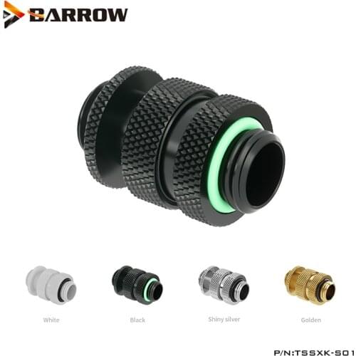 Barrow G1/4 Male To Male Connector,16~22mm Dual Graphics Card Block Connect Fittings,Gold ,White, Black ,Silver,TSSXK-S01