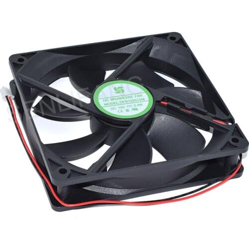 For DFB122512M 12025 12CM 120*120*25mm DC 12V 2.4W 2 Wires Silent Mute Cooling Fan