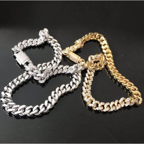 Bling bling cuban chain iced out cuban link chain