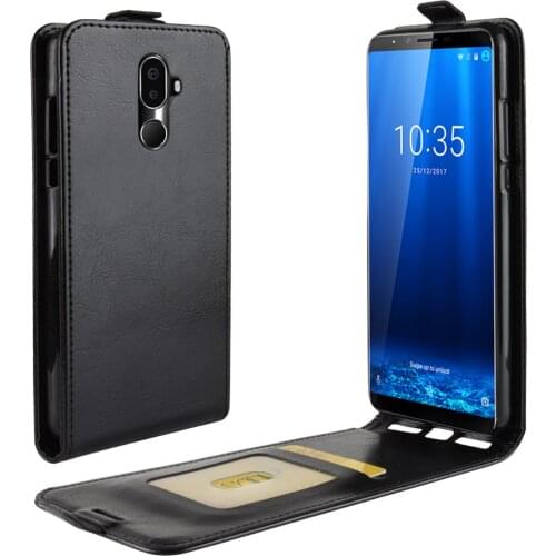 Brand gligle up and down open leather cover case for Cubot X18 Plus case protective shell