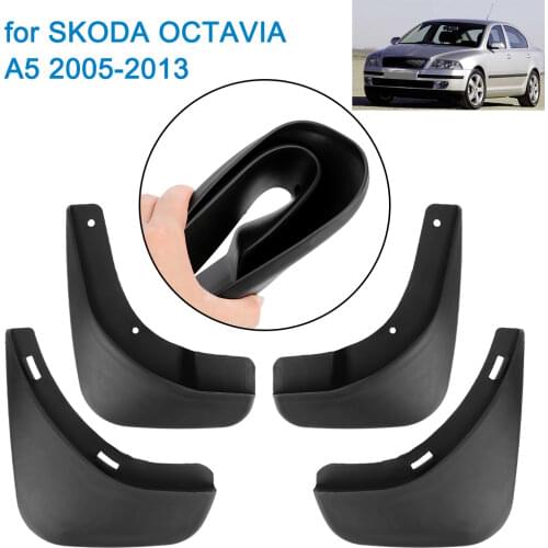 LEEPEE Mudguards Car Accessories Splash Guards 4 PCS for SKODA OCTAVIA A5 2005-2013 Front Rear Fender Car Mud Flaps