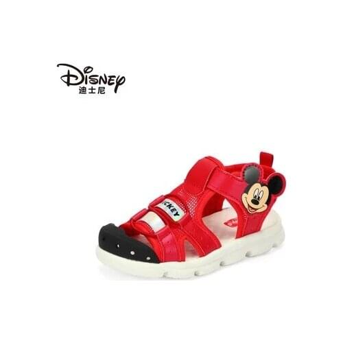 Disney childrens cartoon Mickey Mouse boy baby sandals beach shoes non-slip soft sole all-match first walker shoes