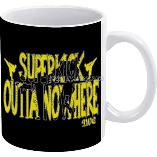 Outta Nowhere! Coffee Mugs Porcelain Mug Cafe Tea Milk Cups Drinkware Mugs for Fathers Day Gifts Wrestling Equality Womens Wrest