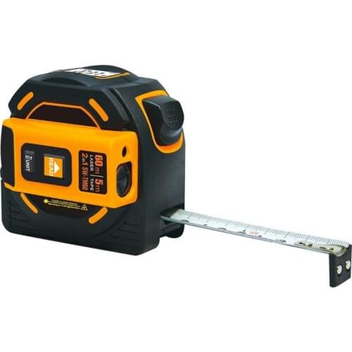 2 In 1 Laser Measure Distance Meter 60M Laser Tape metro digital Retractable 5m Laser Range finder Survey Tool