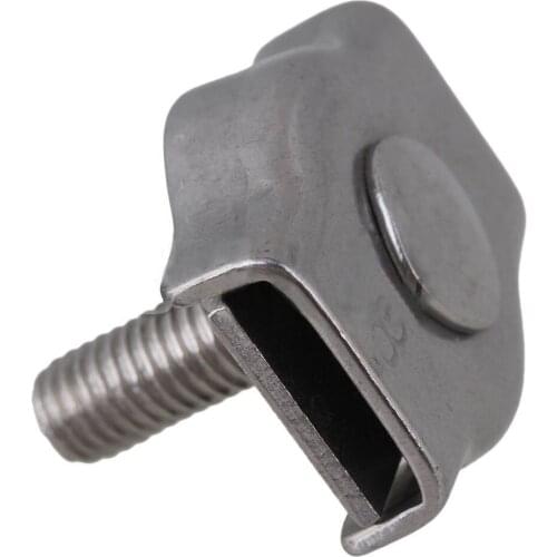 M10 Silver 304 Stainless Steel 1-Post Cable Clamps Simplex Wire Rope Clip