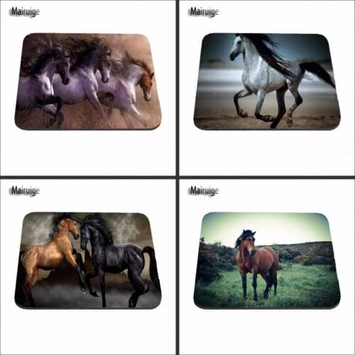 New Arrival Black Wilde Horse Wallpaper Mousepads Radiation Non-Skid Rubber Pad Customized Supported 18*22/25*20/29*25*2cm