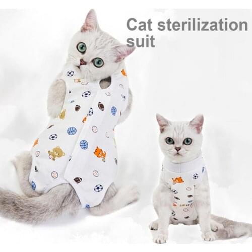 Cat Sterilization Clothes Postpartum Cotton Vest Anti-licking Weaning Pet Supply Cat Products Supplies Dresses