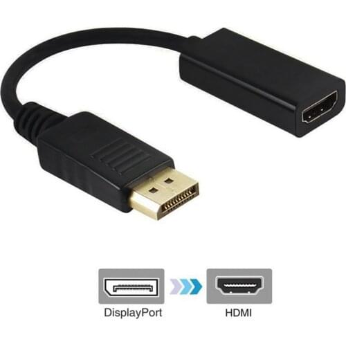 DP To HDMI, 1080P Gold Plated Display Port Male To HDTV Female Cable Video Monitor Adapter Converter for PC,Laptop,Notebook