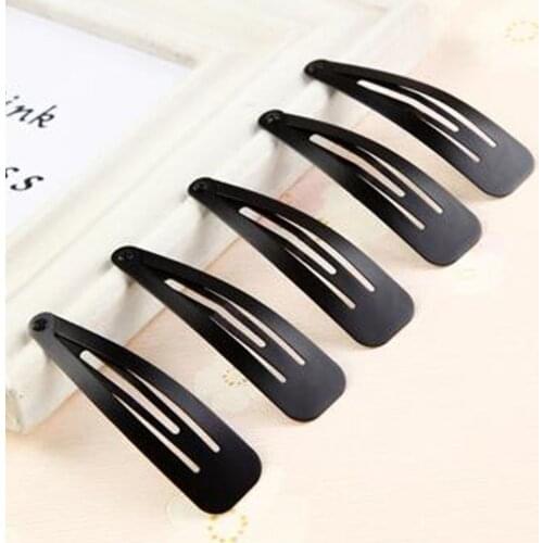 Furling Girl Pack of 12 pcs Black Color Metal BB Hair Clips For Girl Hairpins Hair Accessories DIY Tool