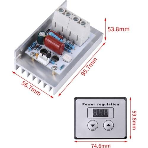10000W AC220V 80A SCR Voltage Regulator Dimmer Electric Motor Speed Temperature Controller For Water Heater Small Motors