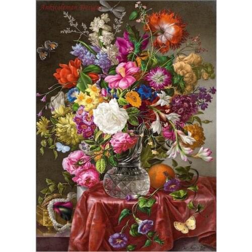 Needlework for embroidery DIY DMC High Quality - Counted Cross Stitch Kits 14 ct Oil painting - Still Life with Butterflies
