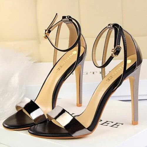 2021 Sandals Womens Summer Shoes On Heels 11cm Fashion Female Stiletto Open Toe Sandals For Women Party Shoes Ladies Sandals