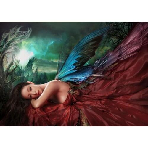 Butterfly Fairy Art Film Print Silk Poster Home Wall Decor 24x36inch
